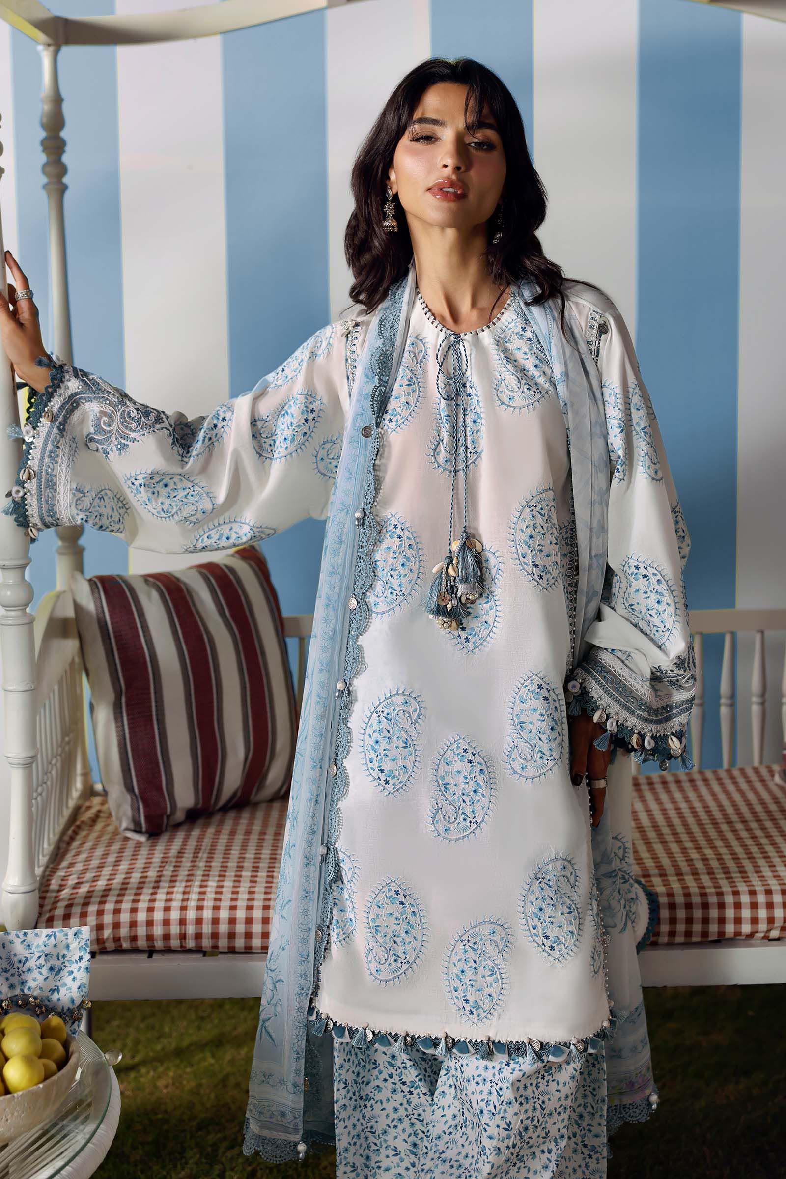 Maria B 3 Piece Stitched Embroidered Lawn Suit