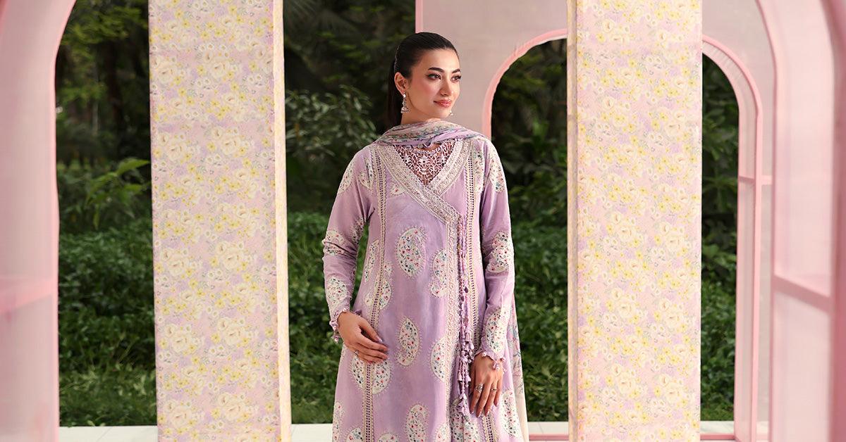 Maria B 3 Piece Stitched Embroidered Lawn Suit