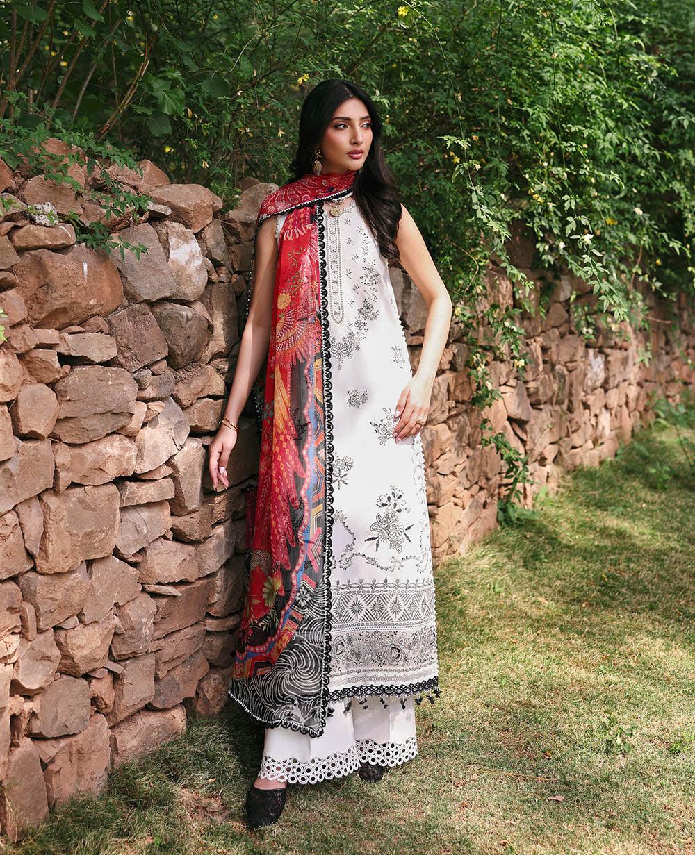 Republic Womenswear | Talia Luxury Lawn 25 | D1-B - Lunara - Rang-e-Khaas