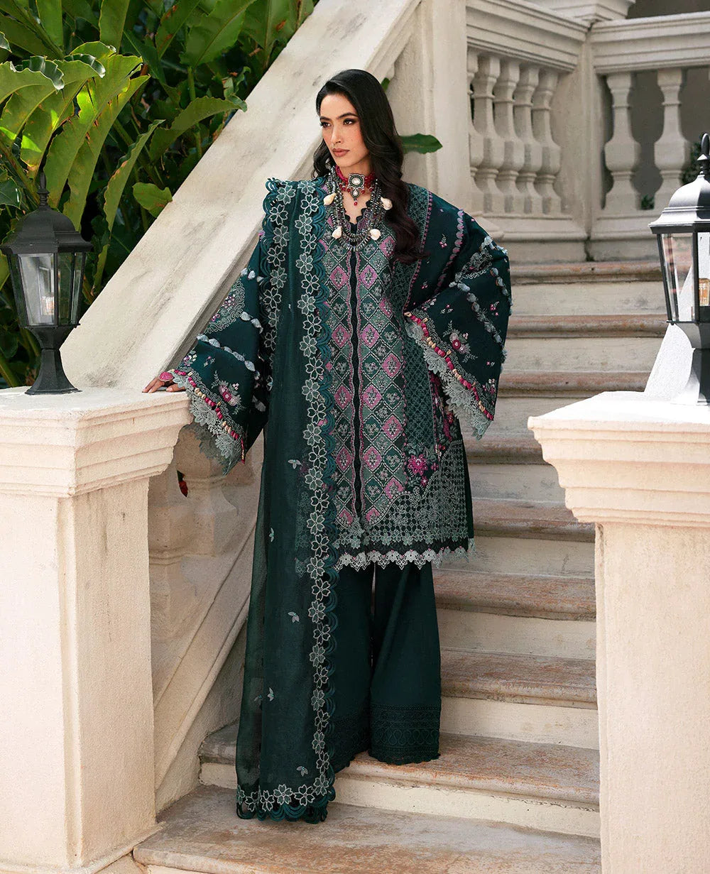Republic Womenswear | Kalani Eid Luxury Lawn 25 | D1-B - Zehra - Rang-e-Khaas
