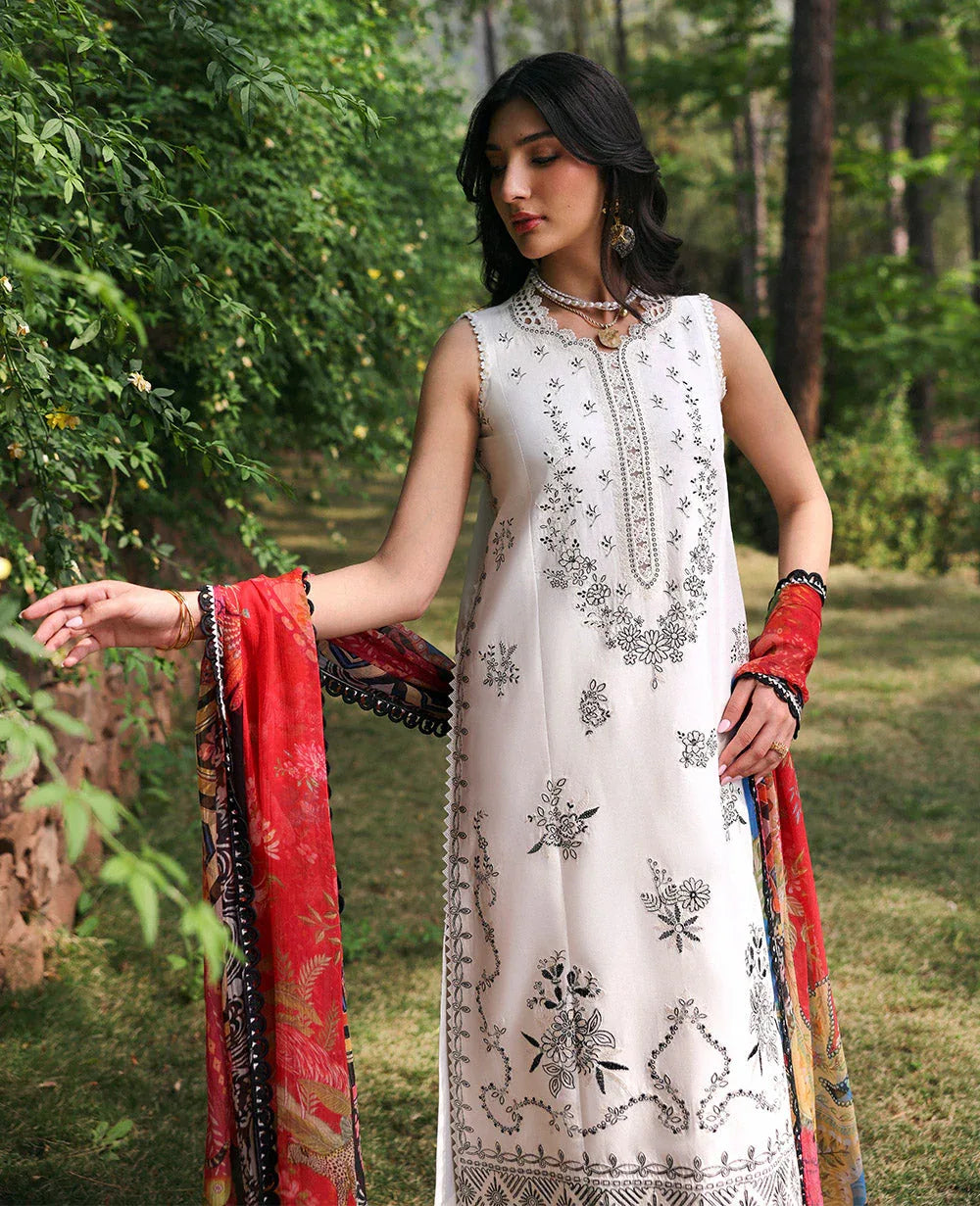 Republic Womenswear | Talia Luxury Lawn 25 | D1-B - Lunara - Rang-e-Khaas