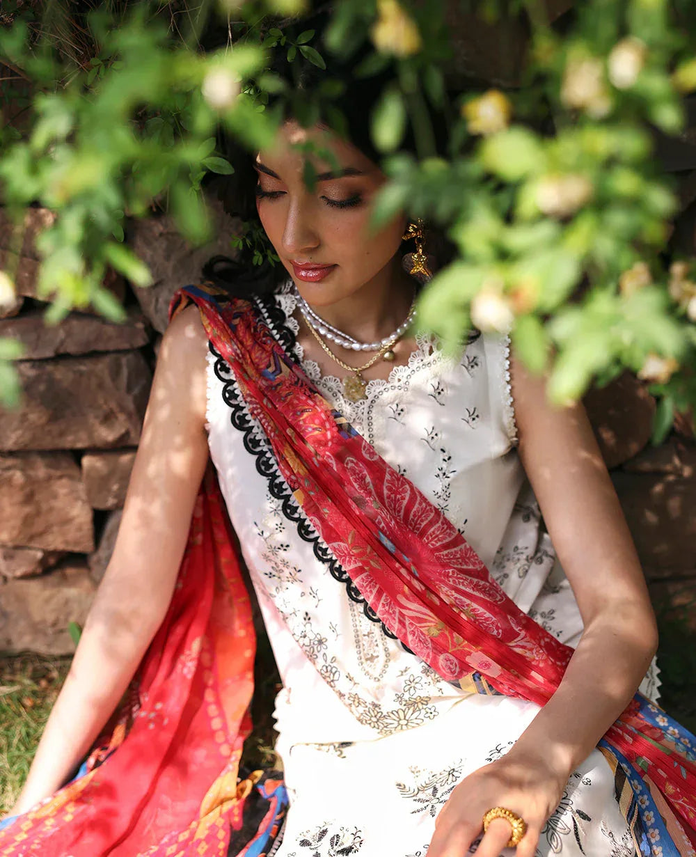 Republic Womenswear | Talia Luxury Lawn 25 | D1-B - Lunara - Rang-e-Khaas