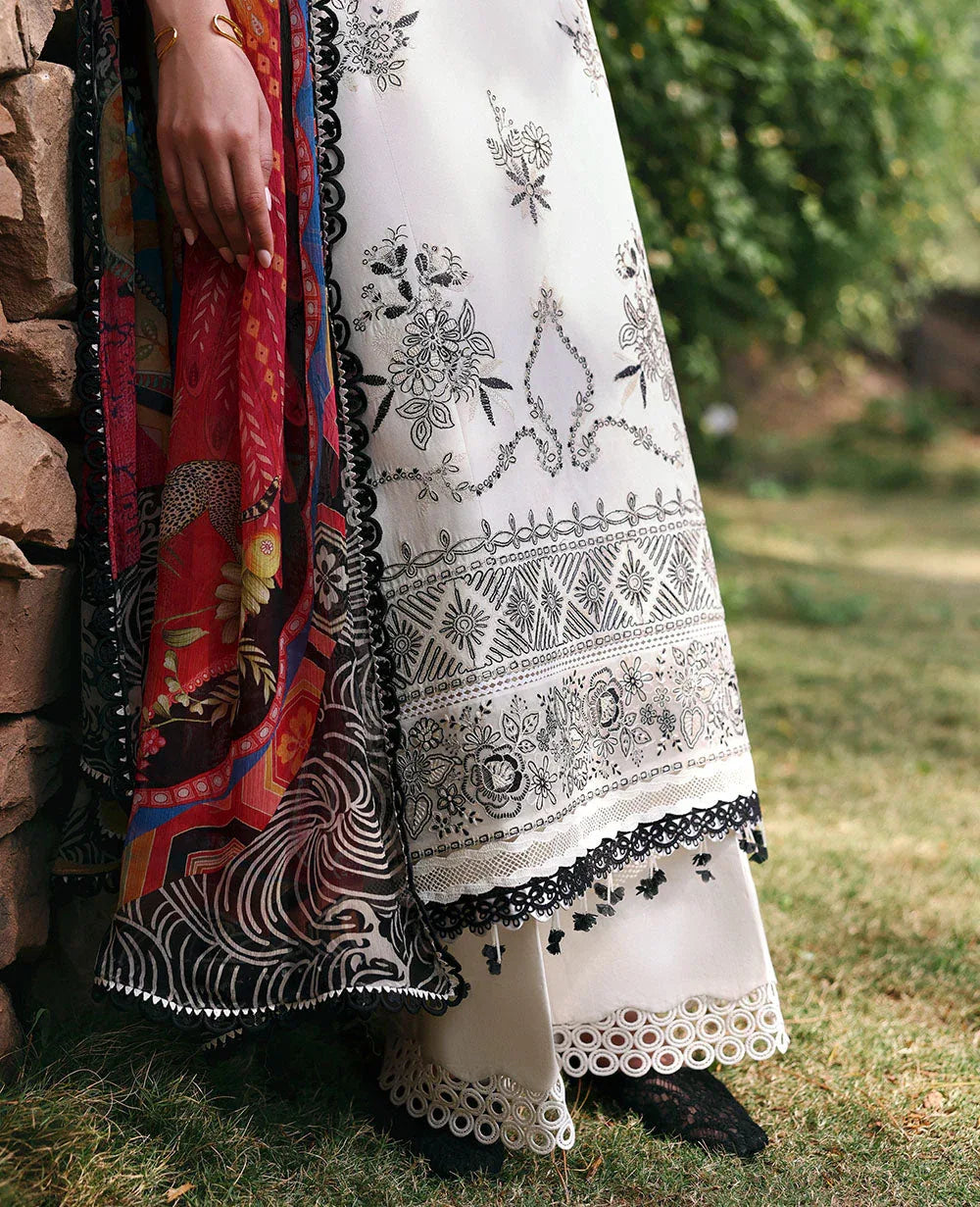 Republic Womenswear | Talia Luxury Lawn 25 | D1-B - Lunara - Rang-e-Khaas
