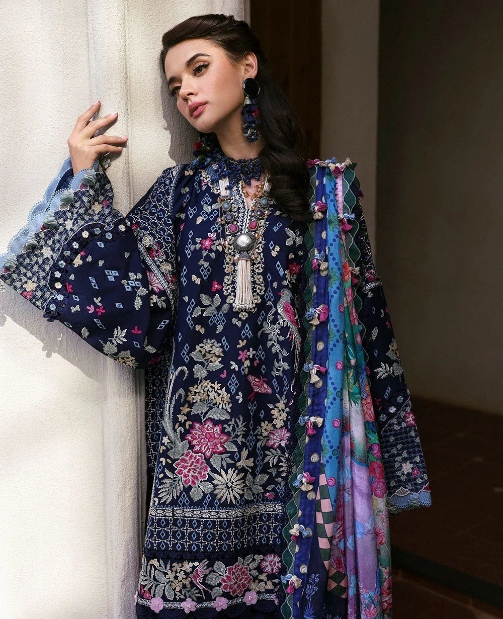 Republic Womenswear | Kalani Eid Luxury Lawn 25 | D5-B - Nyra - Rang-e-Khaas