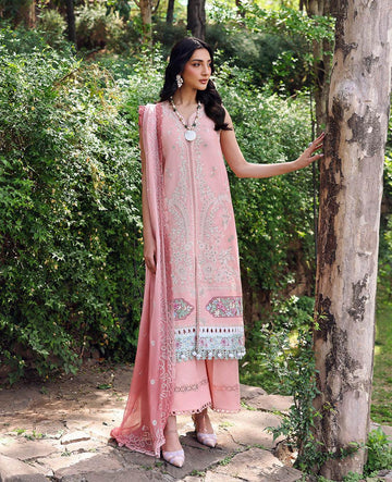 Republic Womenswear | Talia Luxury Lawn 25 | D7-A - Ora - Rang-e-Khaas