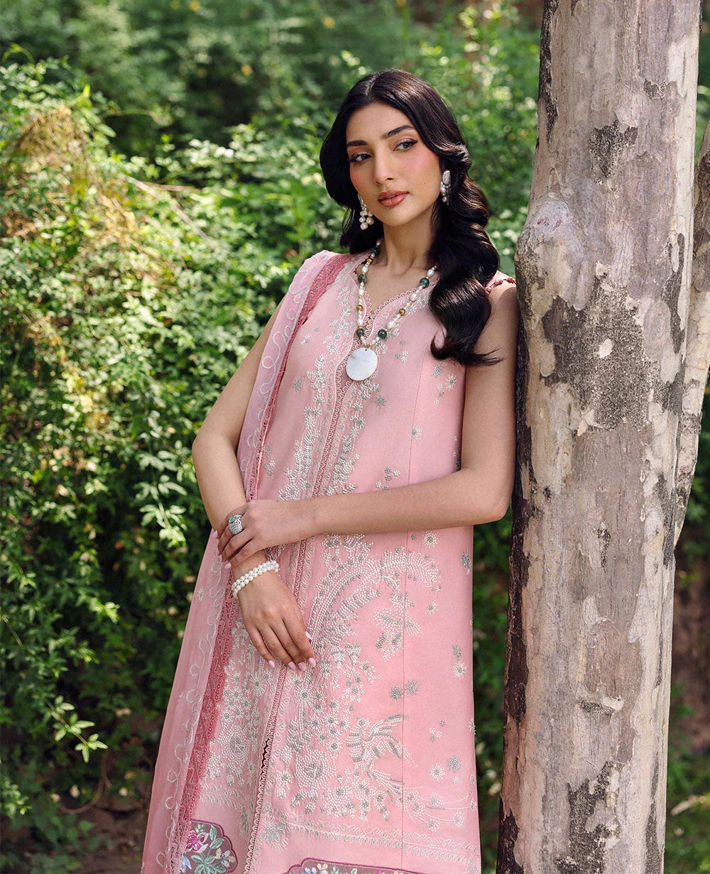 Republic Womenswear | Talia Luxury Lawn 25 | D7-A - Ora - Rang-e-Khaas
