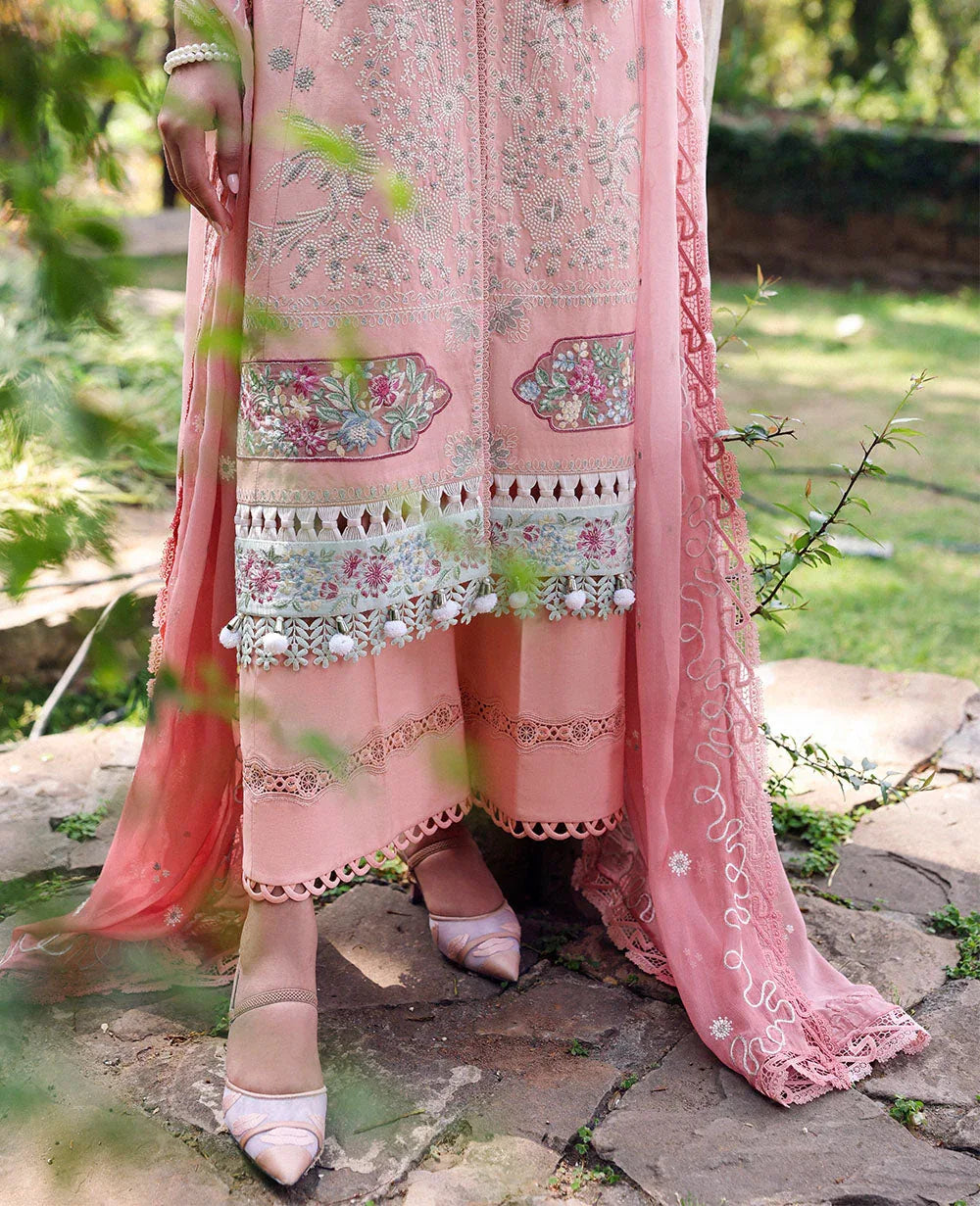 Republic Womenswear | Talia Luxury Lawn 25 | D7-A - Ora - Rang-e-Khaas