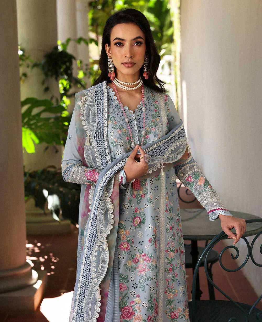 Republic Womenswear | Kalani Eid Luxury Lawn 25 | D7-B - Hoor - Rang-e-Khaas