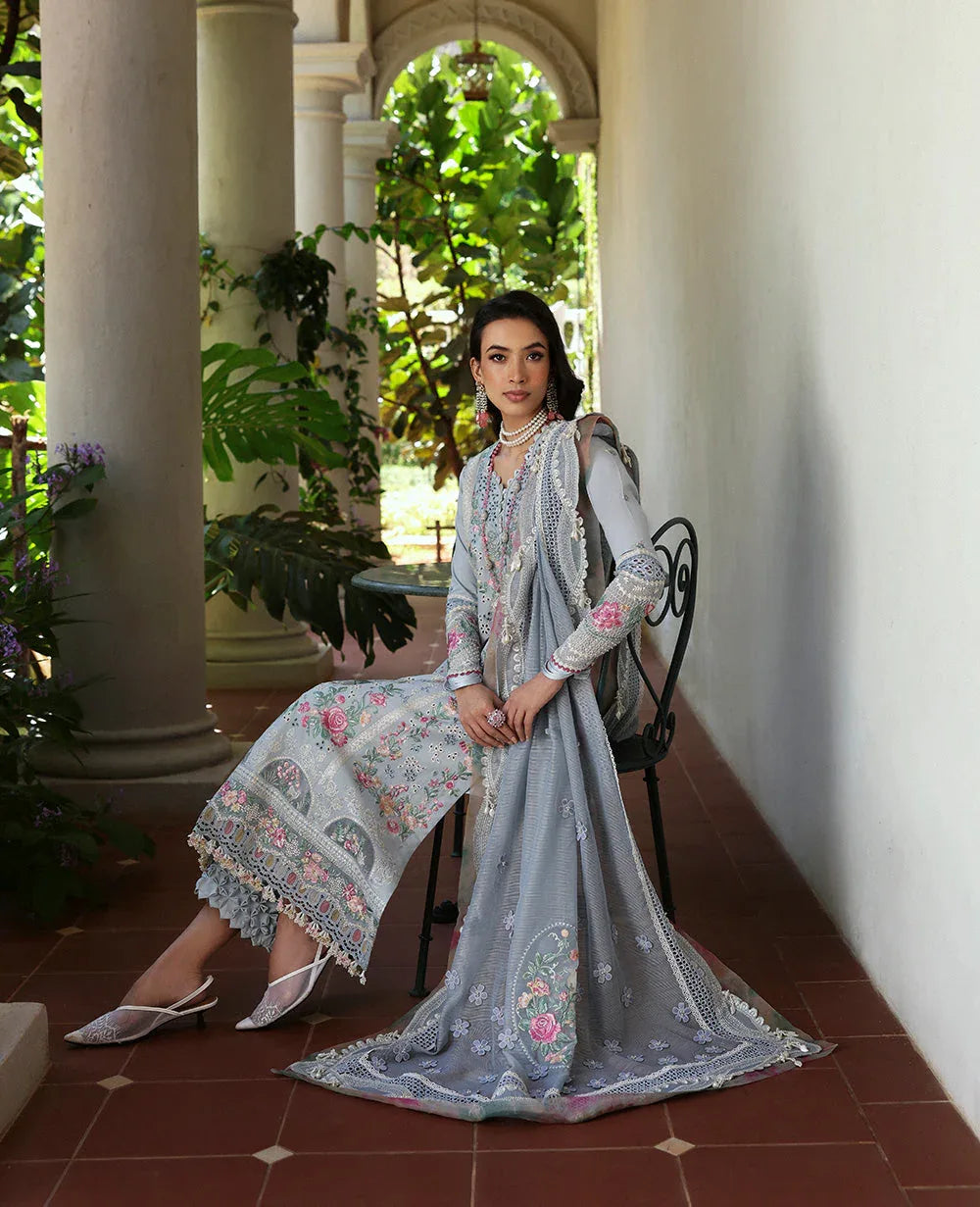 Republic Womenswear | Kalani Eid Luxury Lawn 25 | D7-B - Hoor - Rang-e-Khaas