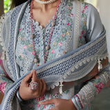 Republic Womenswear | Kalani Eid Luxury Lawn 25 | D7-B - Hoor