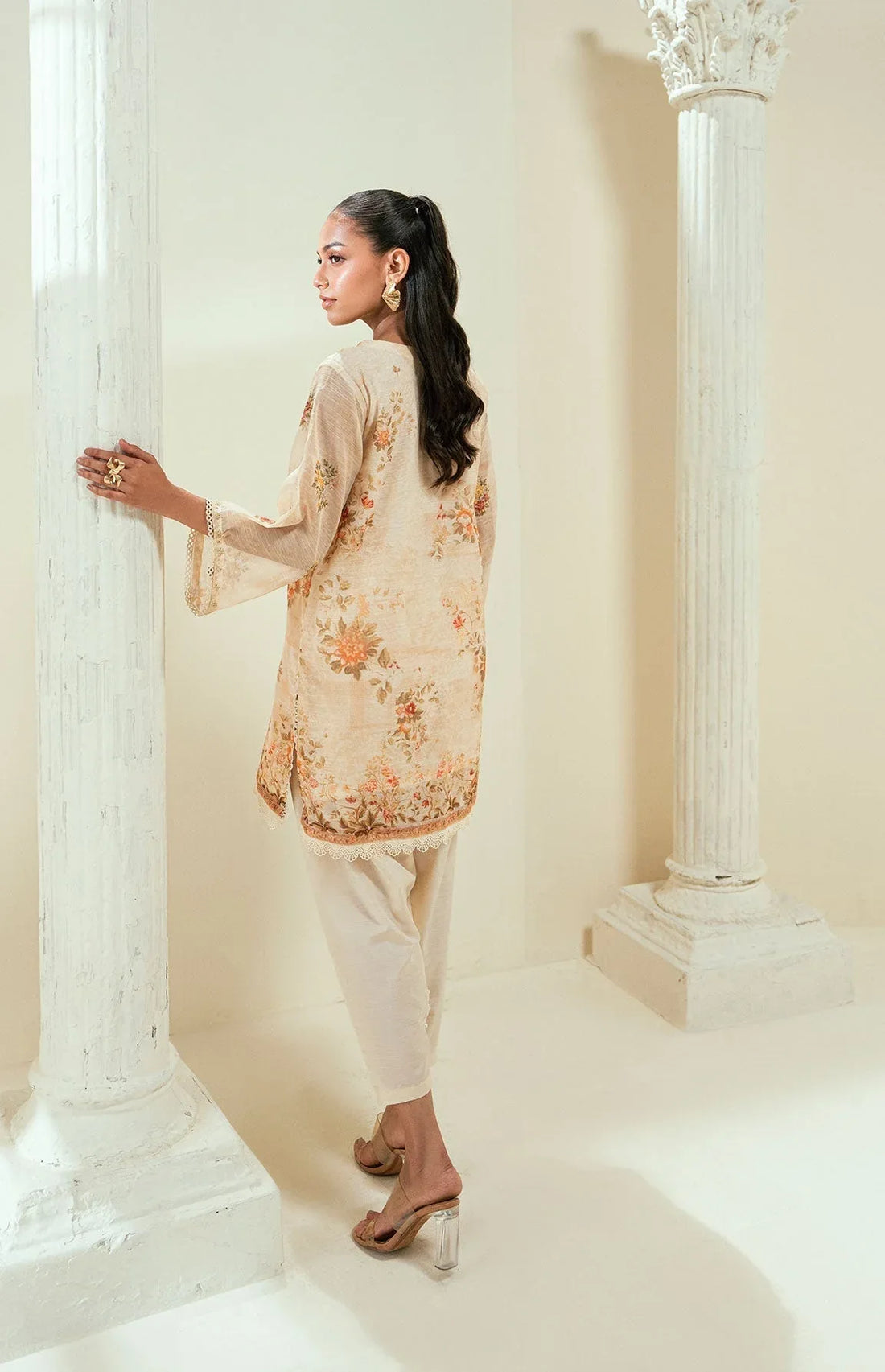 Dhanak | Signature Pret | SS24DA-2586 BEIGE - Rang-e-Khaas