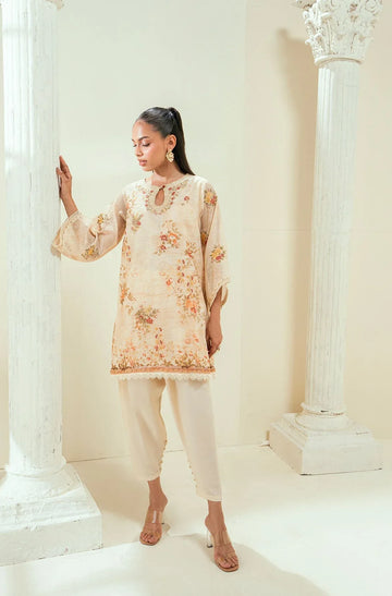 Dhanak | Signature Pret | SS24DA-2586 BEIGE - Rang-e-Khaas