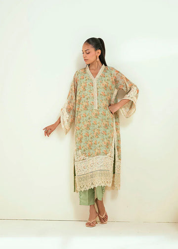Dhanak | Signature Pret | SS24DA-2590 GREEN - Rang-e-Khaas