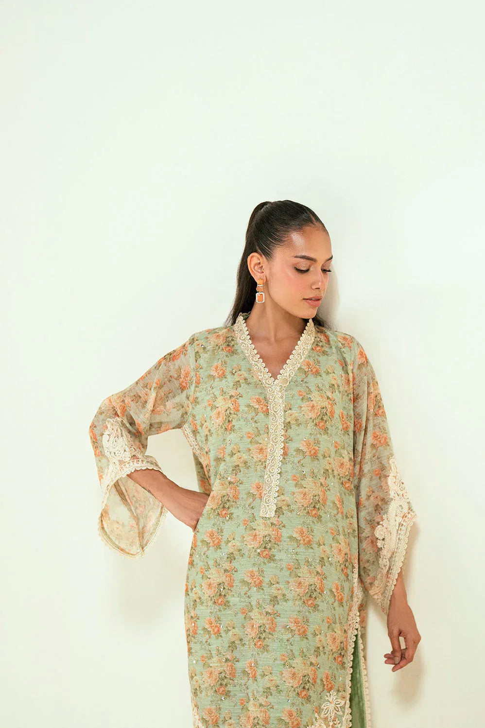 Dhanak | Signature Pret | SS24DA-2590 GREEN - Rang-e-Khaas