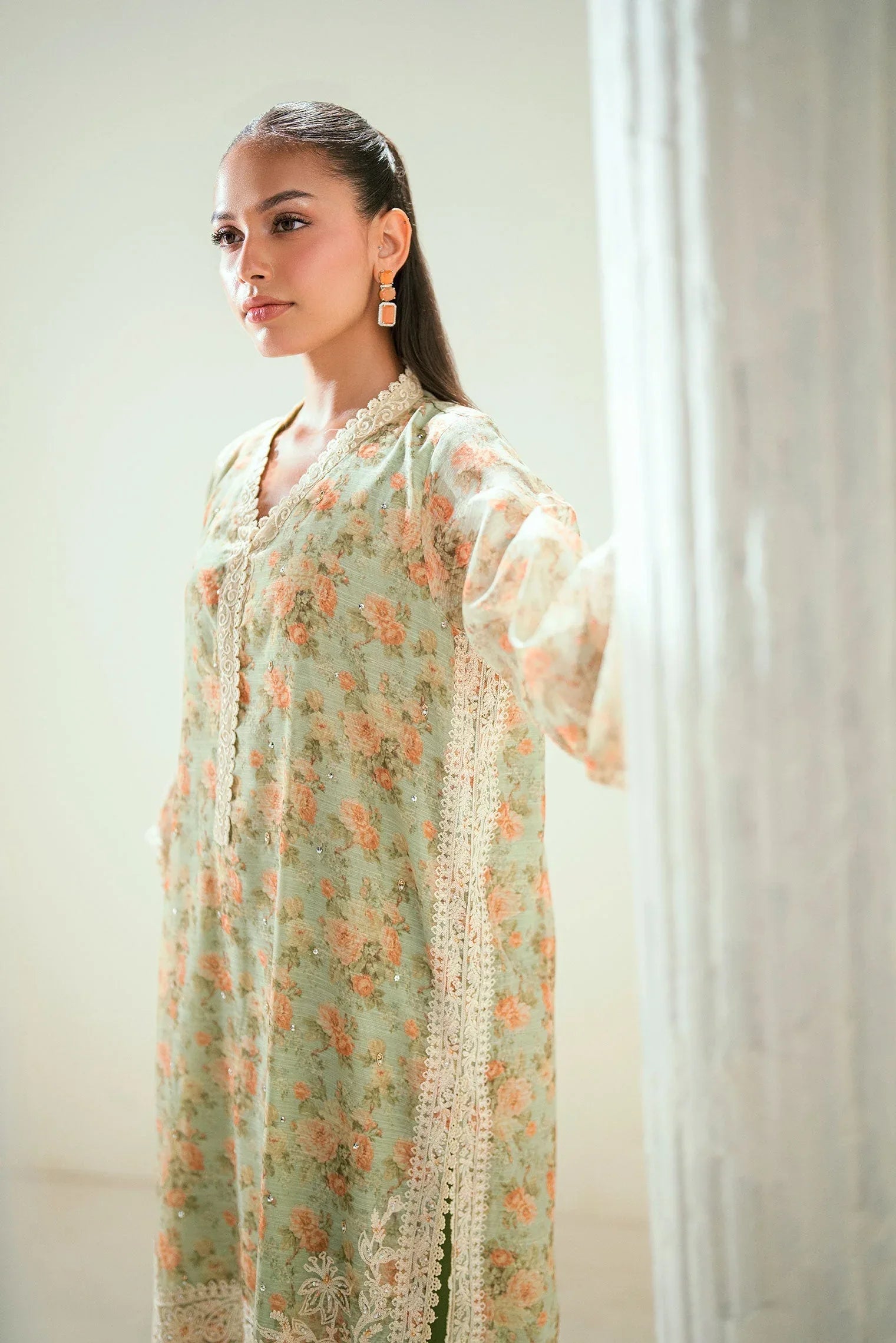 Dhanak | Signature Pret | SS24DA-2590 GREEN - Rang-e-Khaas