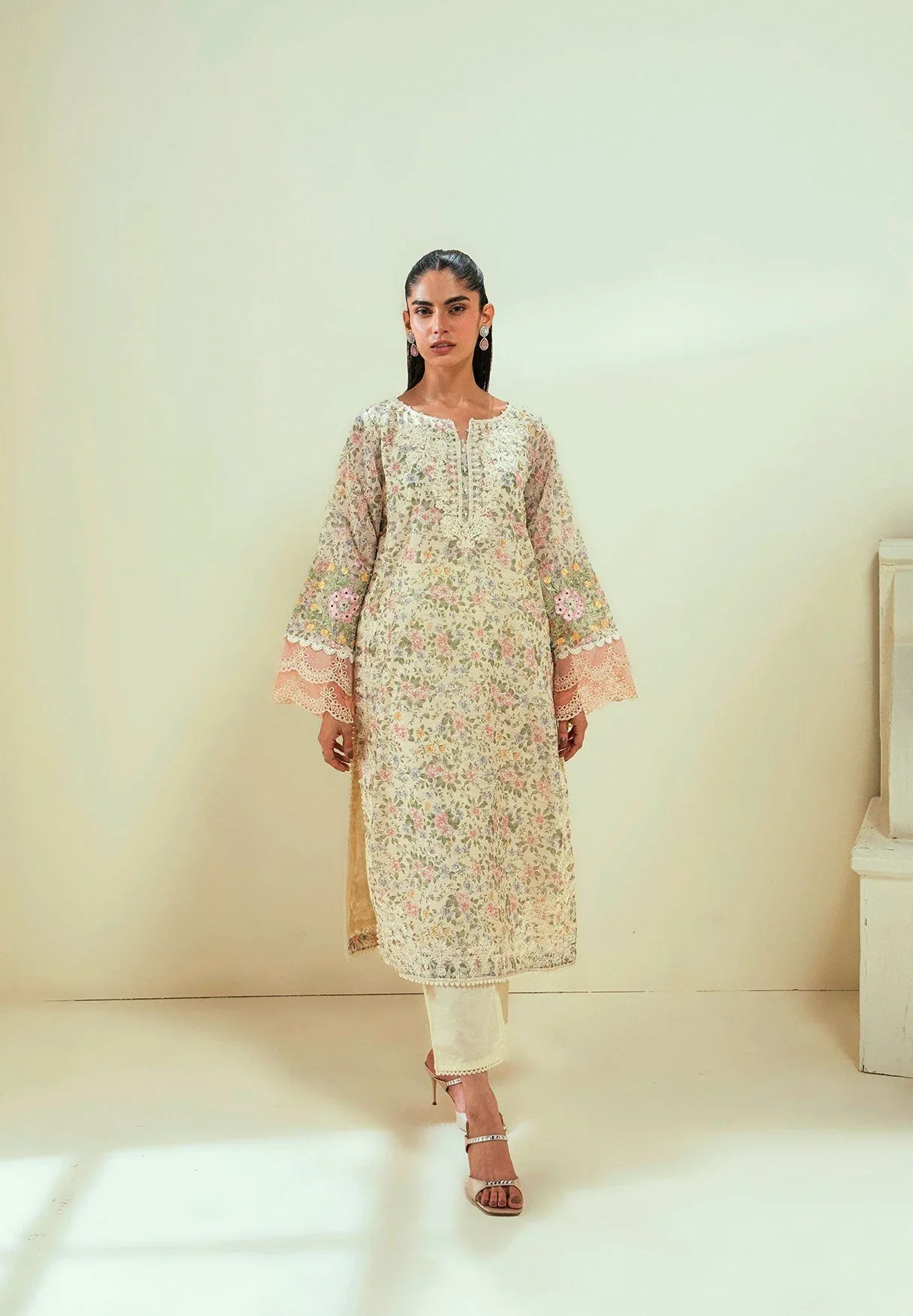 Dhanak | Signature Pret | SS24DA-2592 OFF-WHITE - Rang-e-Khaas
