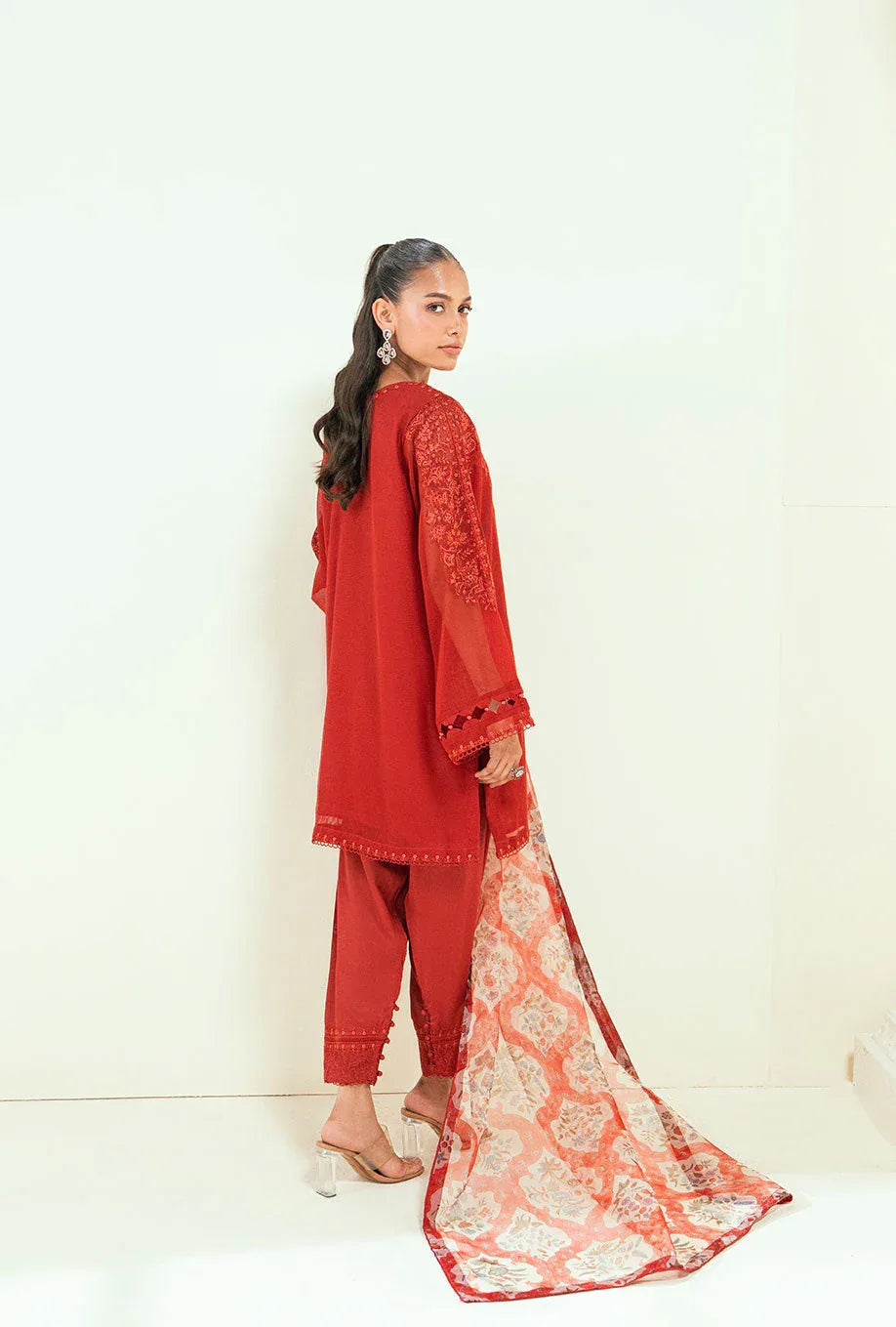 Dhanak | Signature Pret | SS25DA-2698 RED - Rang-e-Khaas