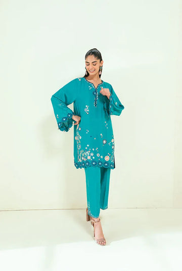 Dhanak | Signature Pret | SS25DA-2699 C-GREEN - Rang-e-Khaas
