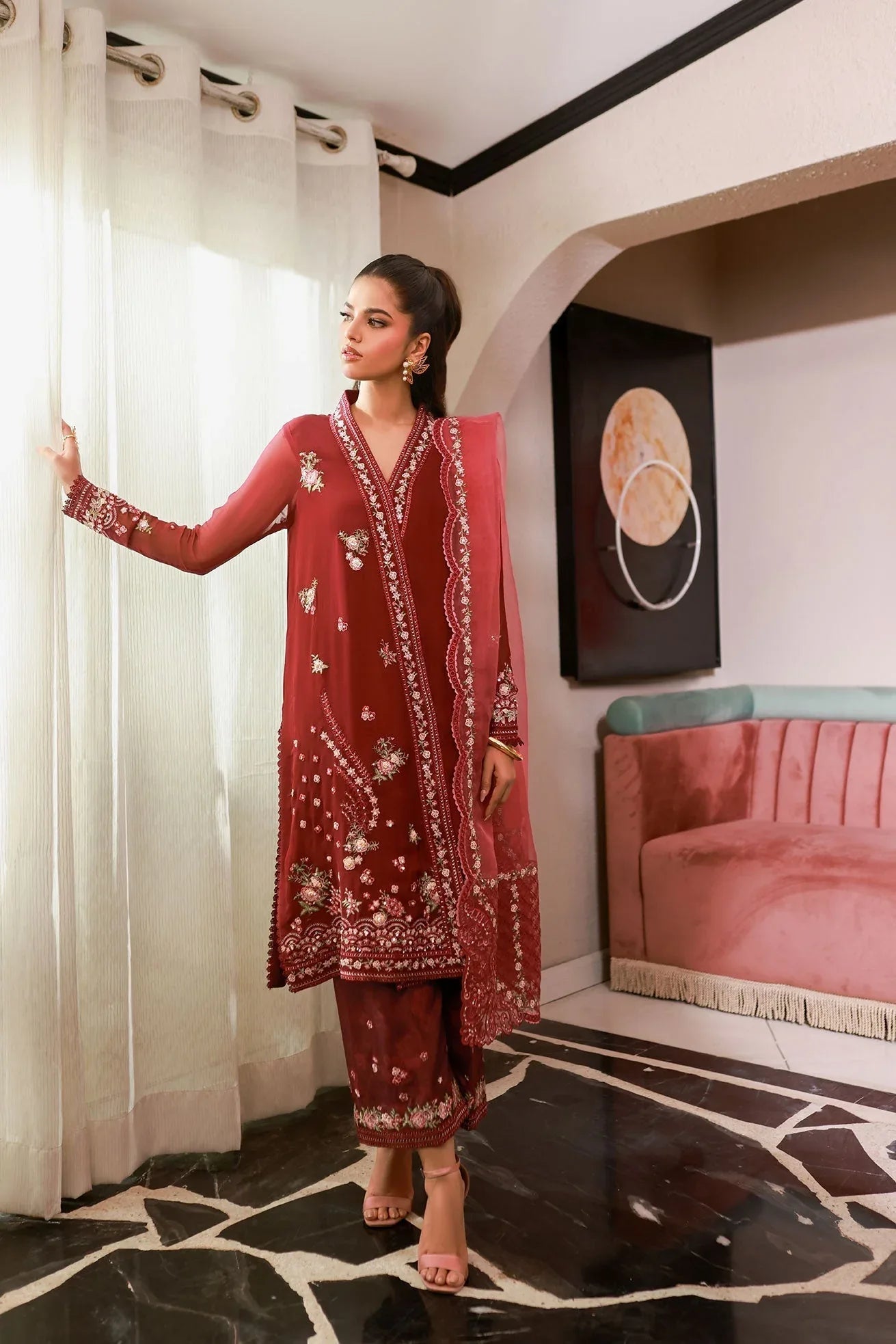 Dhanak | Chiffon Pret | SS25DA-2719 - Rang-e-Khaas