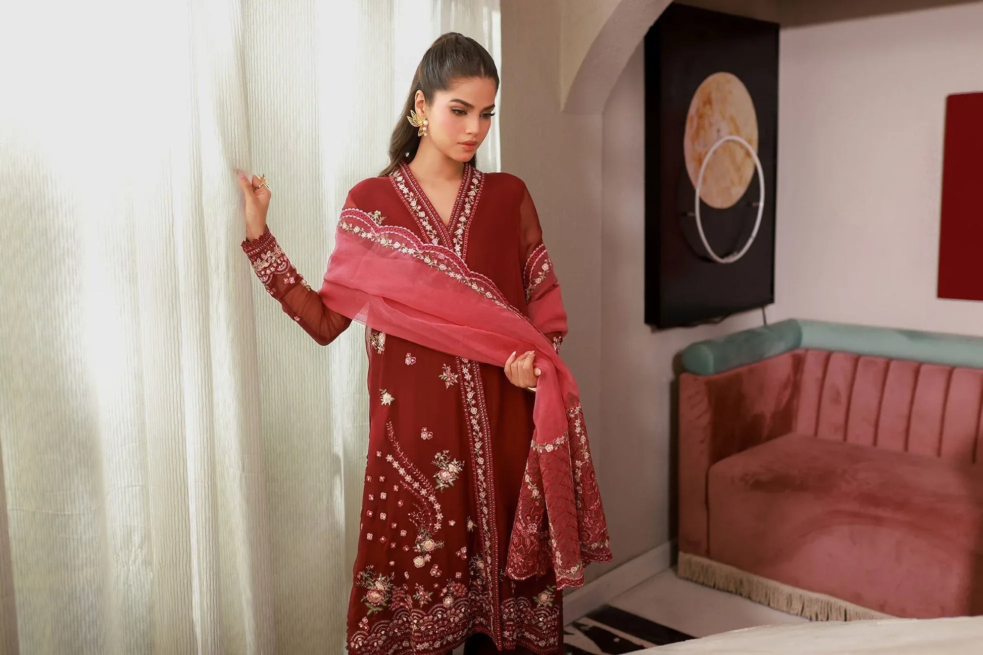 Dhanak | Chiffon Pret | SS25DA-2719 - Rang-e-Khaas