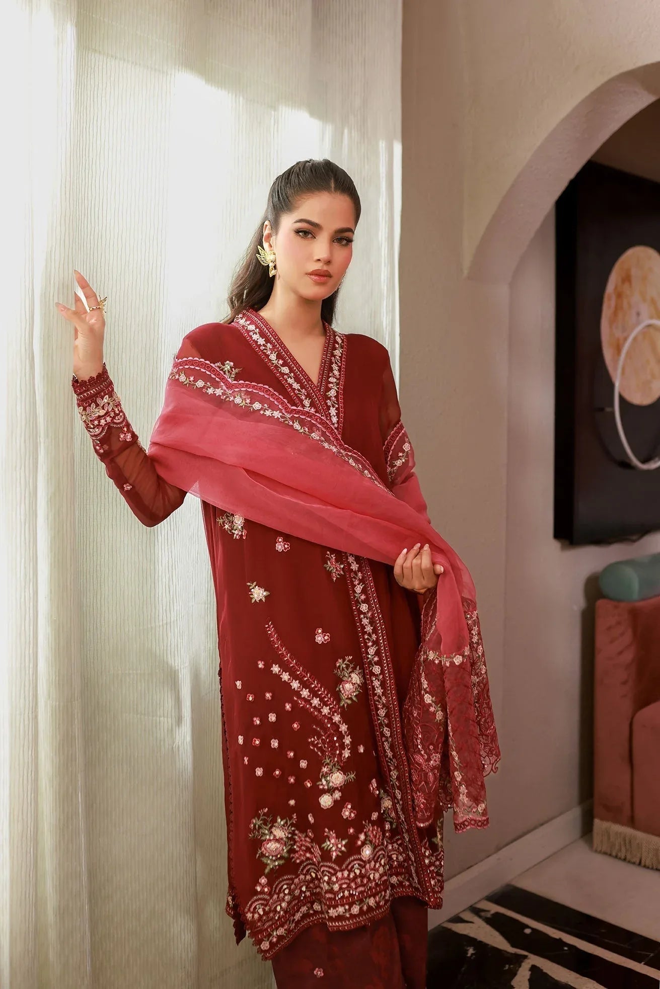 Dhanak | Chiffon Pret | SS25DA-2719 - Rang-e-Khaas