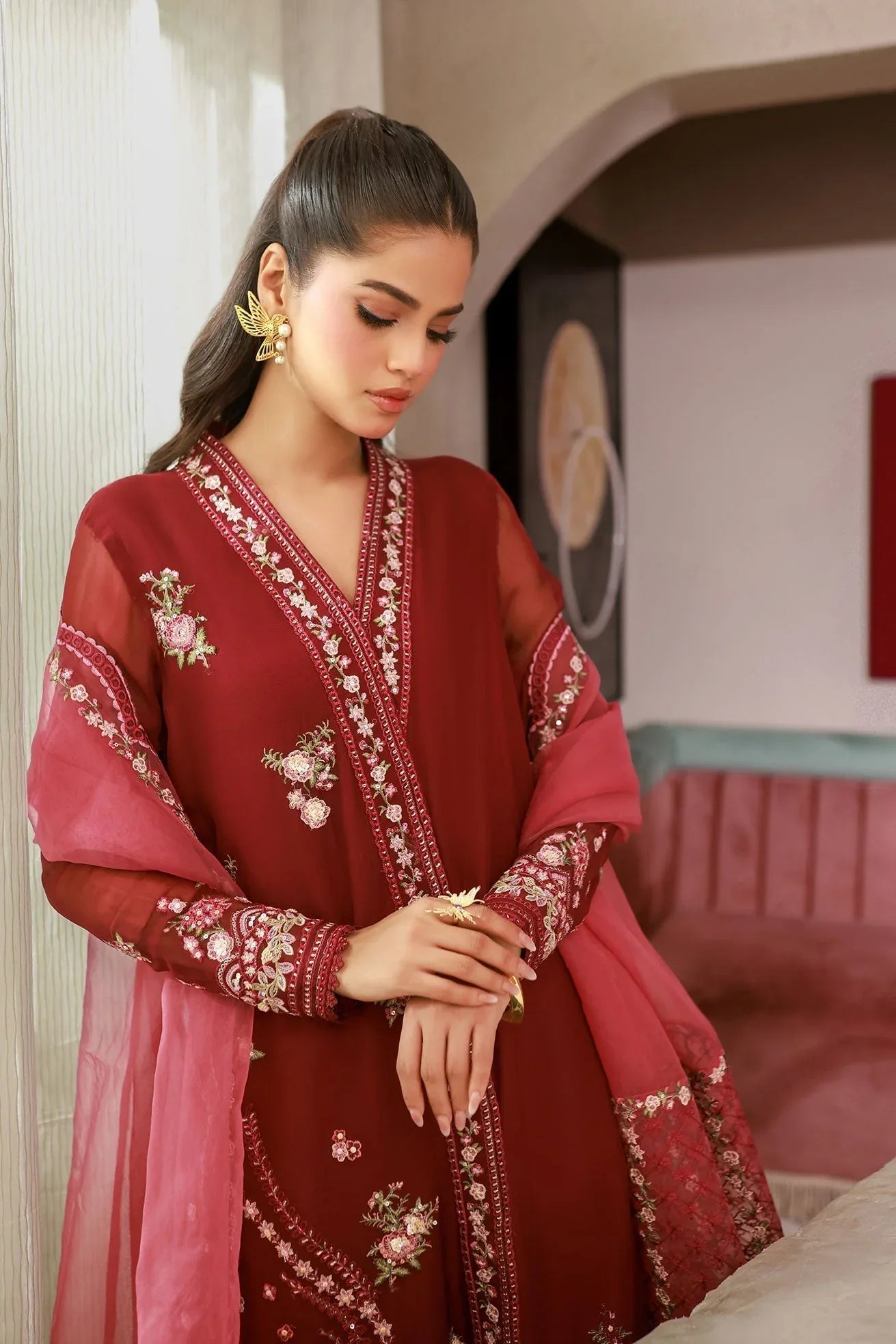 Dhanak | Chiffon Pret | SS25DA-2719 - Rang-e-Khaas