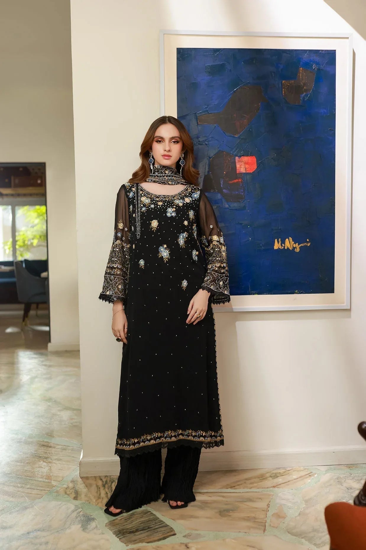 Dhanak | Chiffon Pret | SS25DA-2720 - Rang-e-Khaas