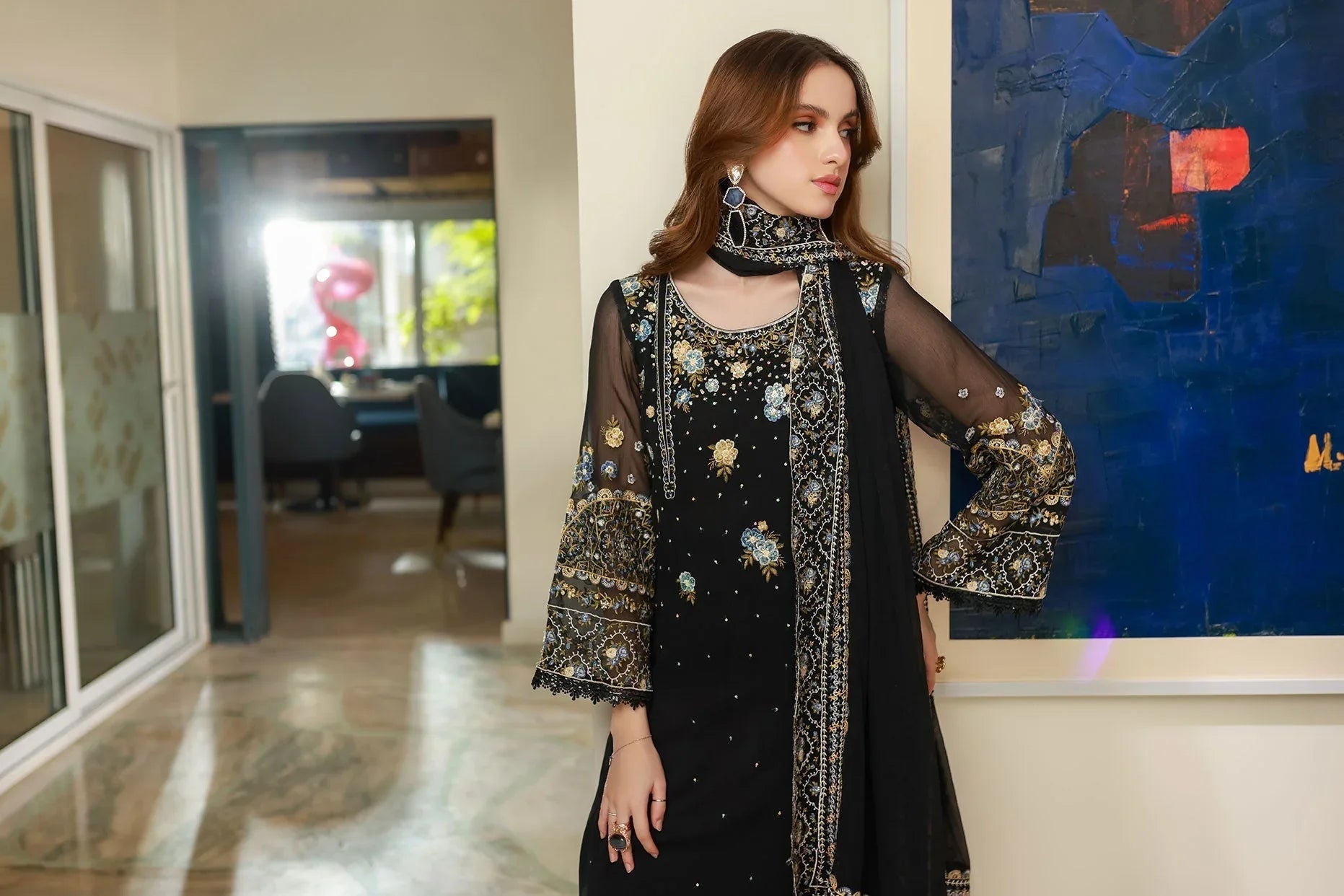 Dhanak | Chiffon Pret | SS25DA-2720 - Rang-e-Khaas