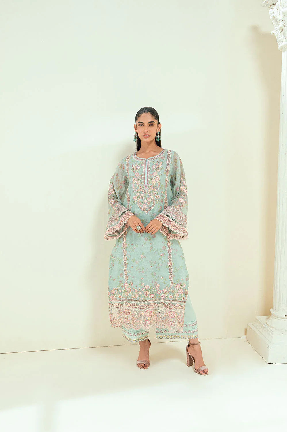 Dhanak | Signature Pret | SS25DA-2722 L-GREEN - Rang-e-Khaas