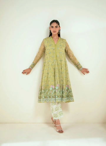 Dhanak | Signature Pret | SS25DA-2729 L-GREEN - Rang-e-Khaas