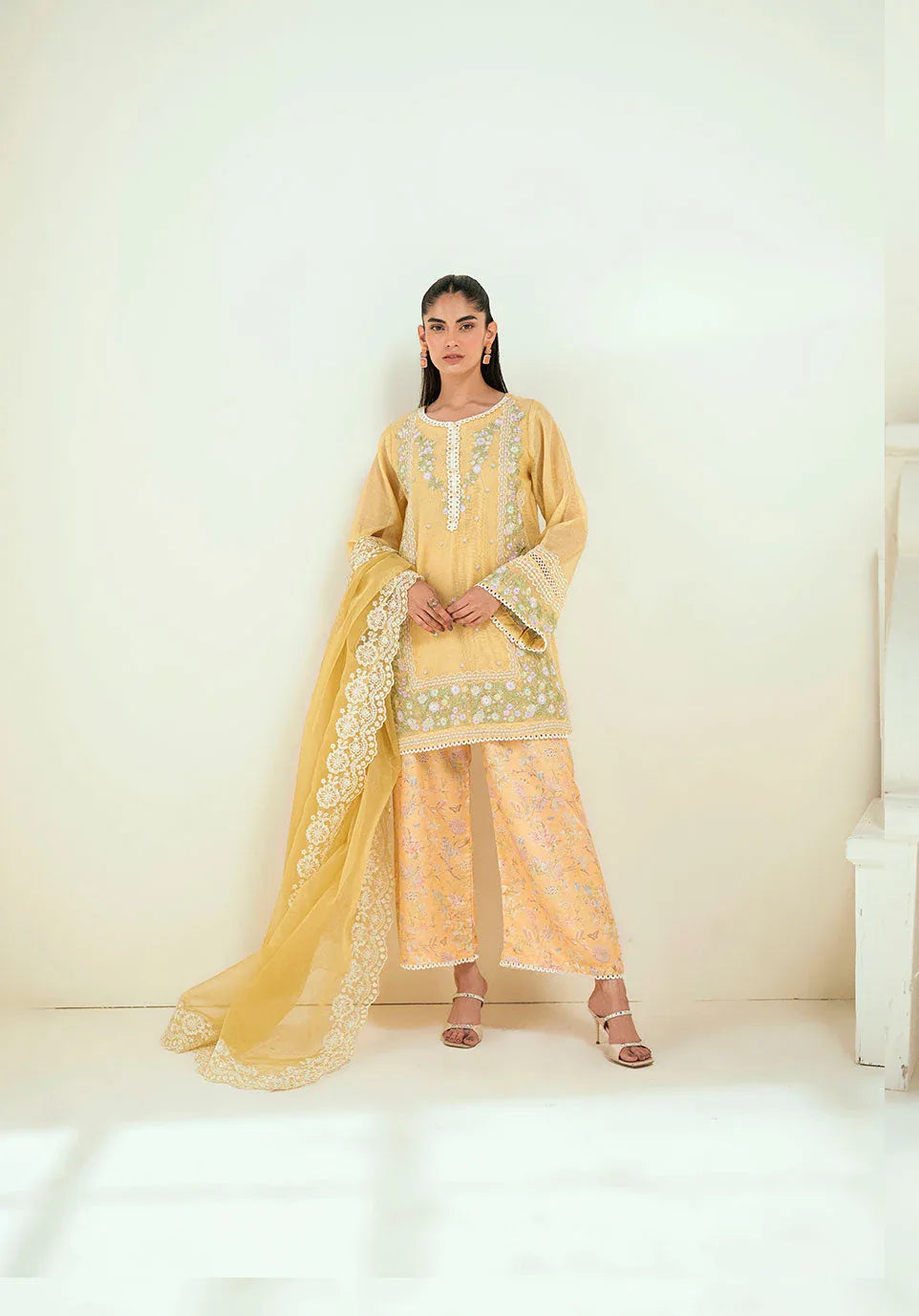 Dhanak | Signature Pret | SS25DA-2741 YELLOW - Rang-e-Khaas
