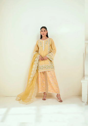 Dhanak | Signature Pret | SS25DA-2741 YELLOW - Rang-e-Khaas
