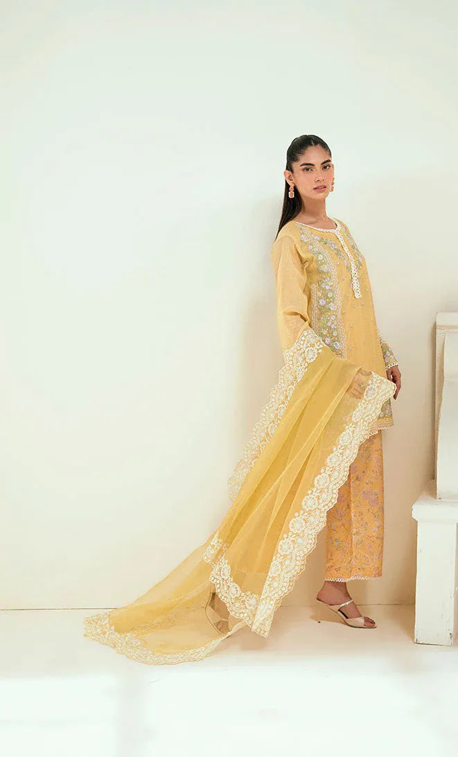 Dhanak | Signature Pret | SS25DA-2741 YELLOW - Rang-e-Khaas