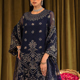 ALIZEH-Daim - V16D08 Embroidered Chiffon Blue