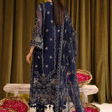 ALIZEH-Daim - V16D08 Embroidered Chiffon Blue