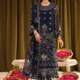 ALIZEH-Daim - V16D08 Embroidered Chiffon Blue