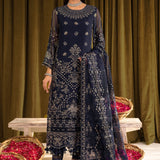 ALIZEH-Daim - V16D08 Embroidered Chiffon Blue