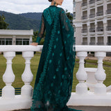 Zainab Chottani Embroidered Organza 3Pc Suit D-01 Zeina