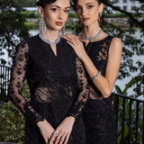 Zainab Chottani Embroidered Organza 3Pc Suit D-06 Dorée