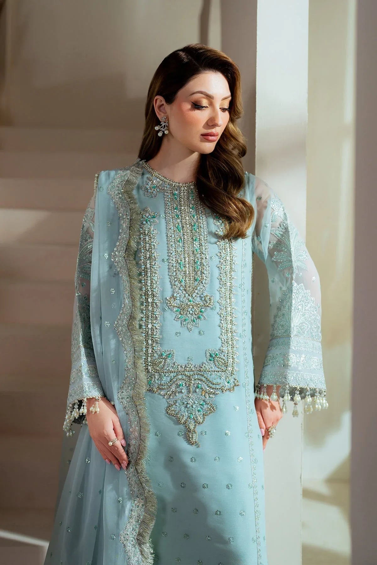 Alizeh | Aymal Chiffon | AF-BHM-4044-Orla - Rang-e-Khaas