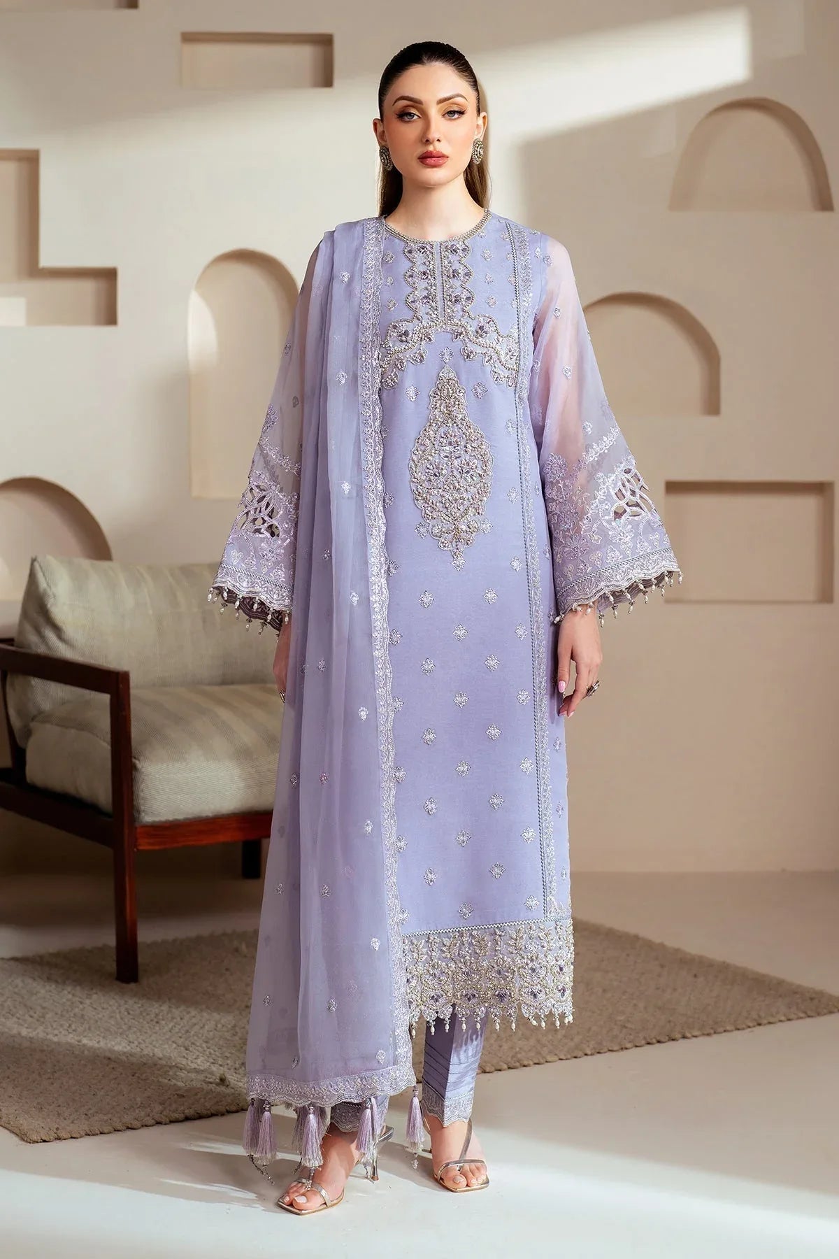 Alizeh | Aymal Chiffon | AF-BHM-4041-Marine - Rang-e-Khaas