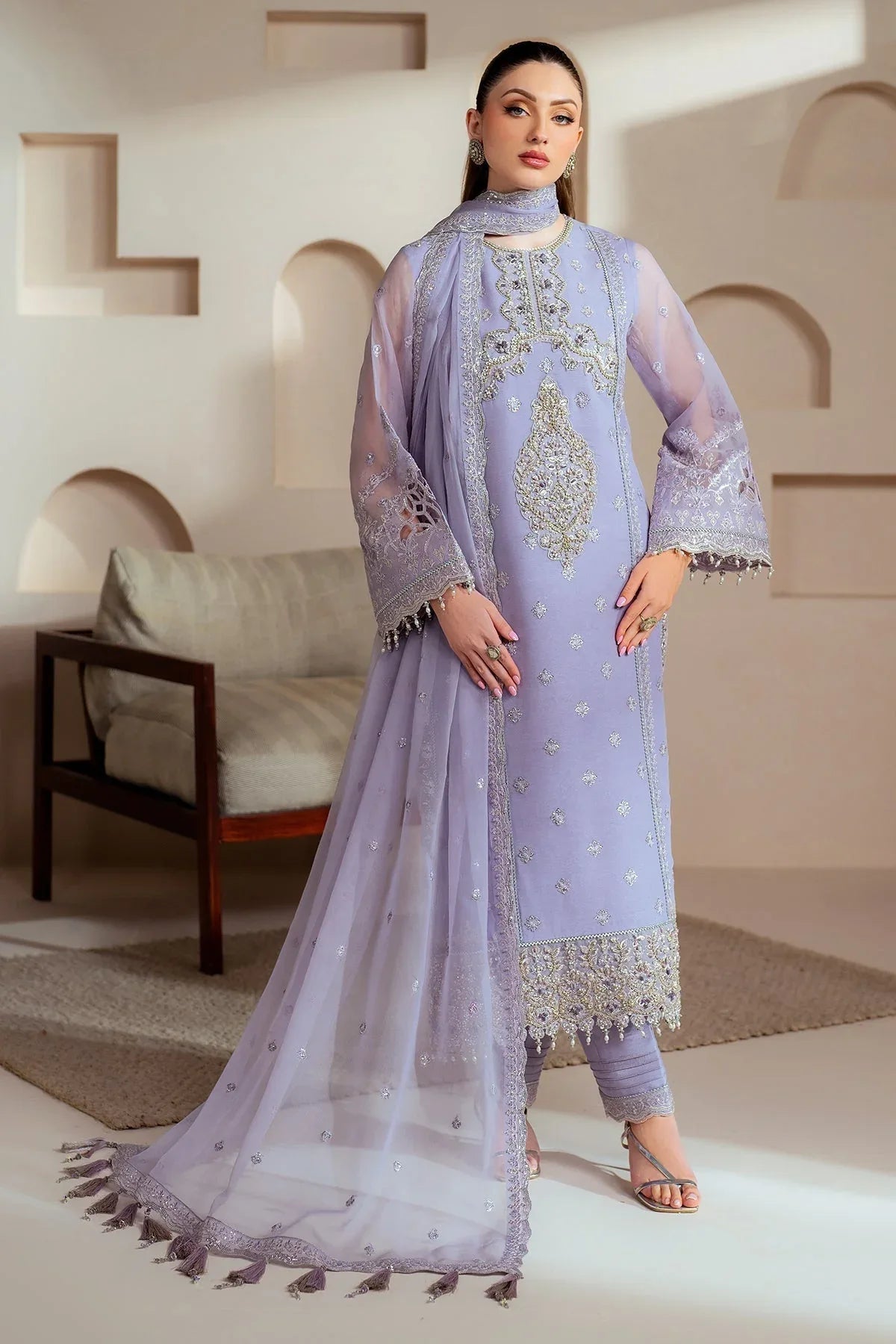 Alizeh | Aymal Chiffon | AF-BHM-4041-Marine - Rang-e-Khaas