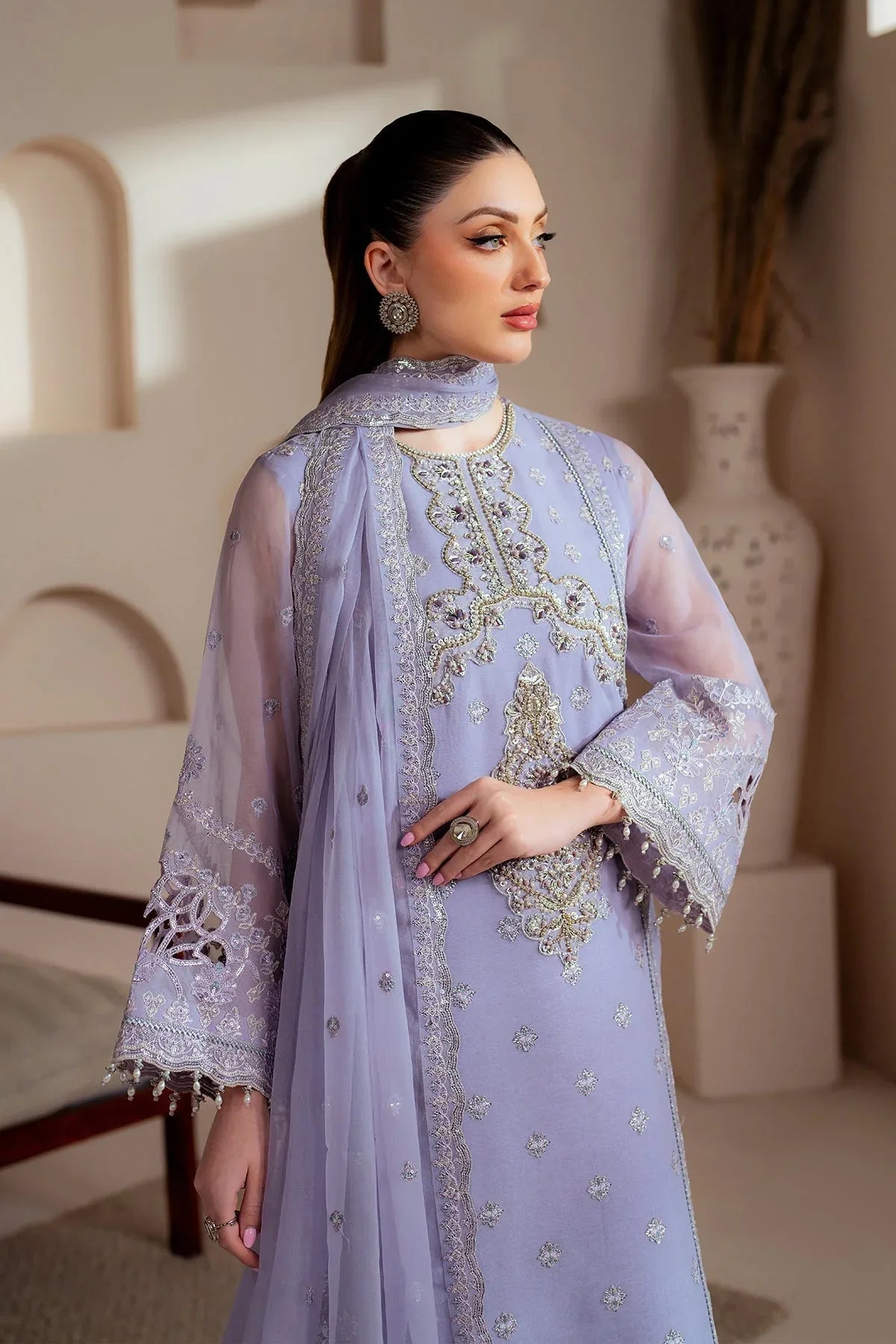 Alizeh | Aymal Chiffon | AF-BHM-4041-Marine - Rang-e-Khaas