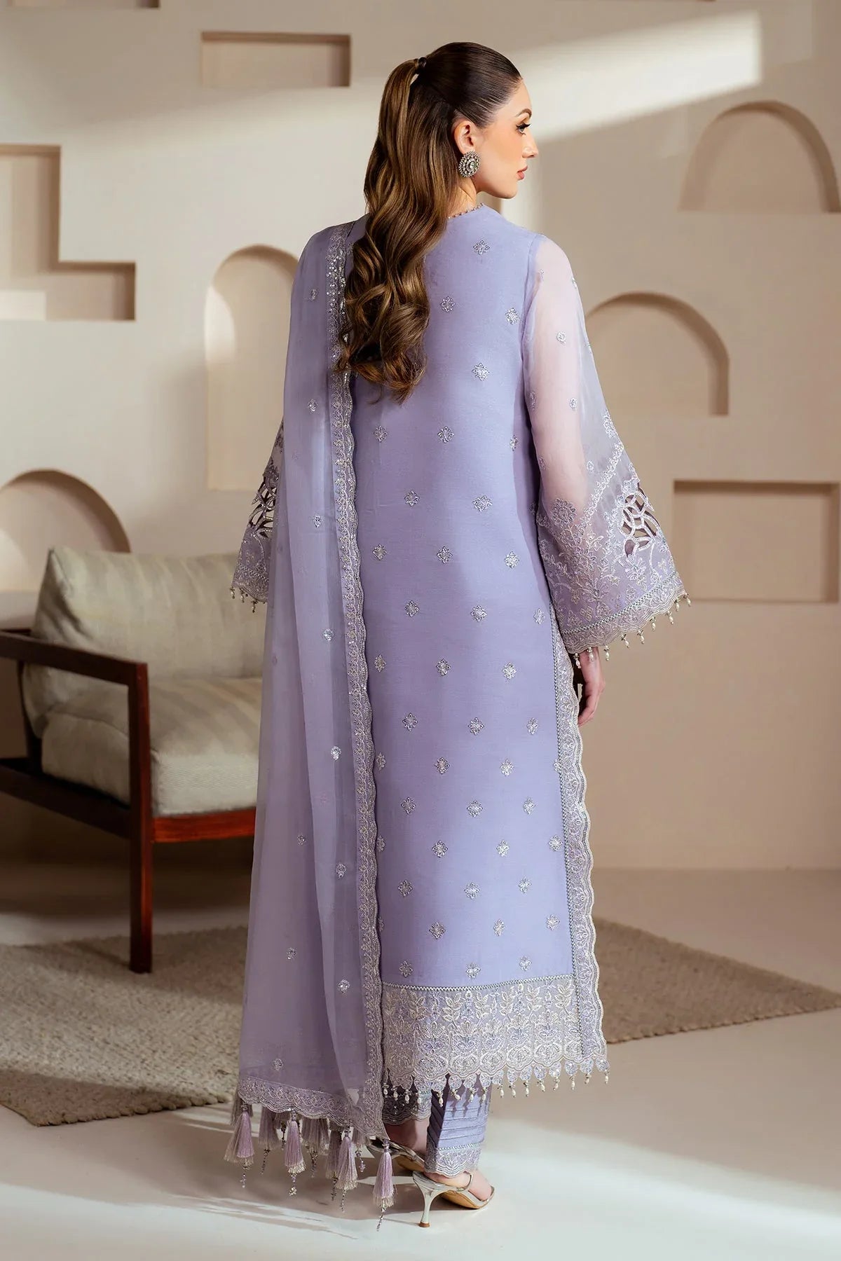 Alizeh | Aymal Chiffon | AF-BHM-4041-Marine - Rang-e-Khaas