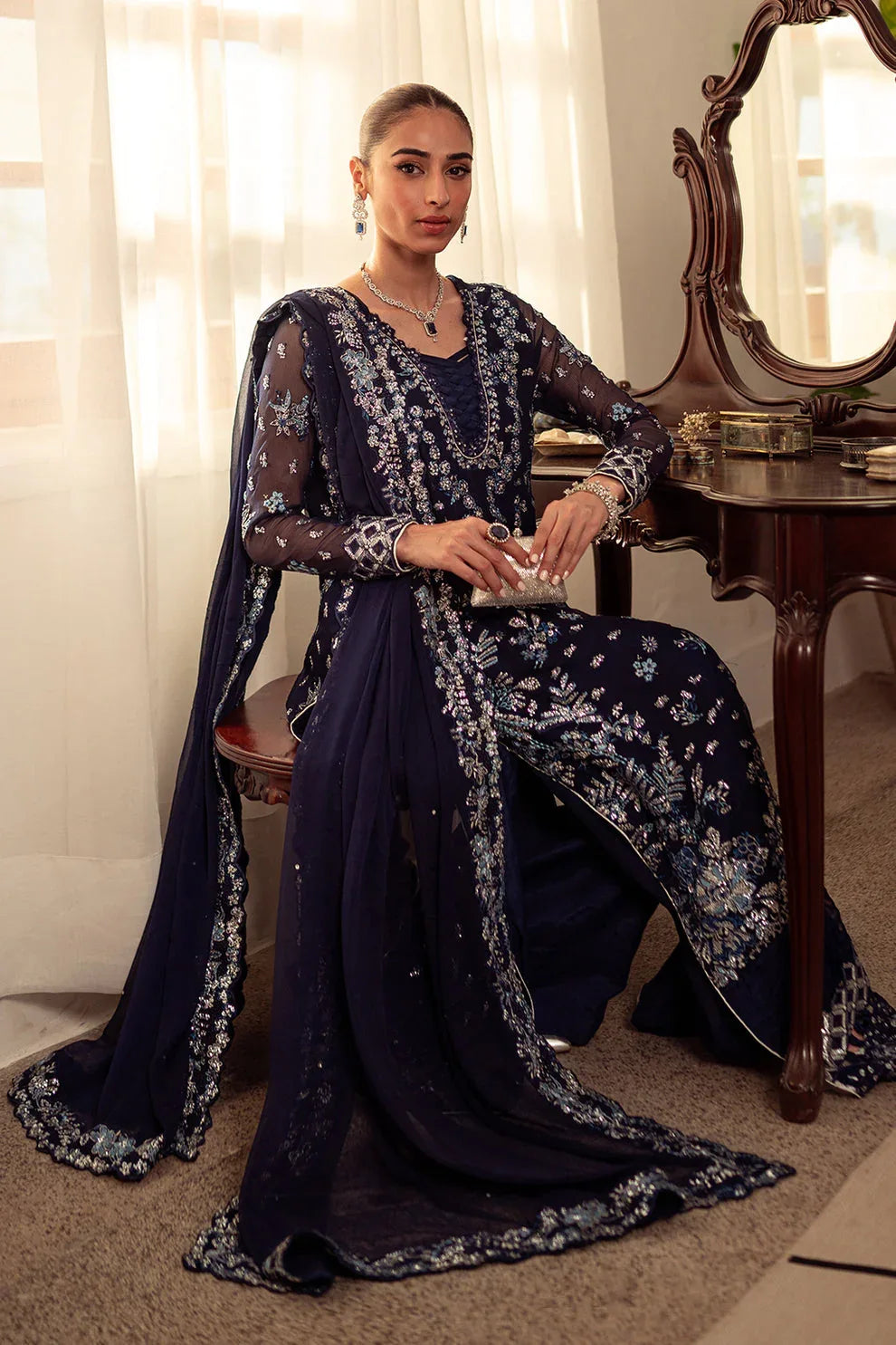 Neeshay | Dastaan Luxury Chiffon | Neelam - Rang-e-Khaas