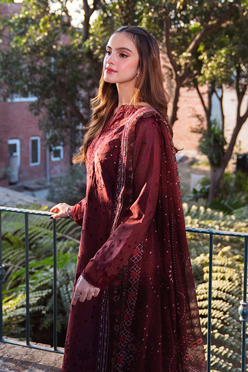Neeshay | Summer Lines Printkari 25 | GARNET - Rang-e-Khaas