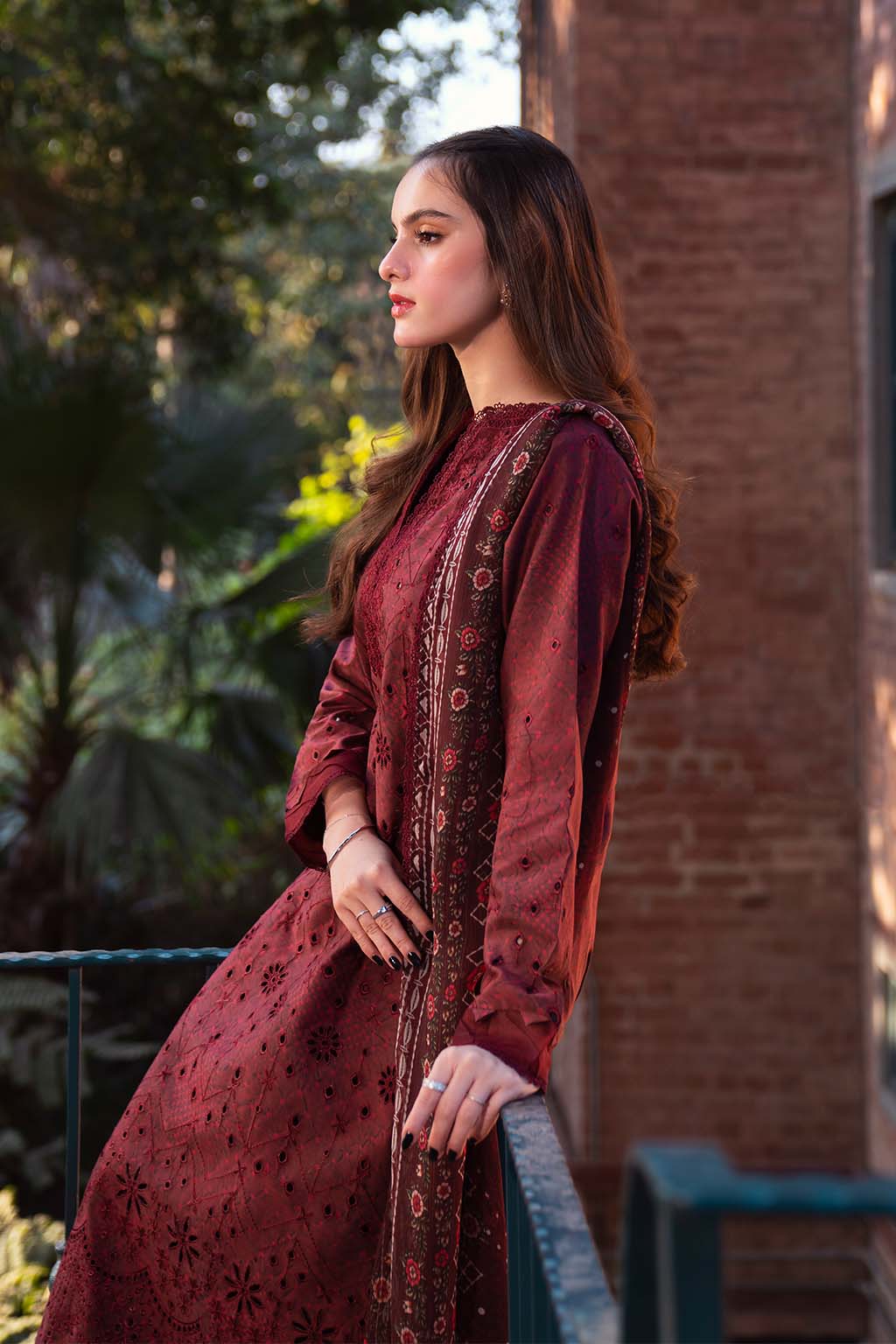 Neeshay | Summer Lines Printkari 25 | GARNET - Rang-e-Khaas
