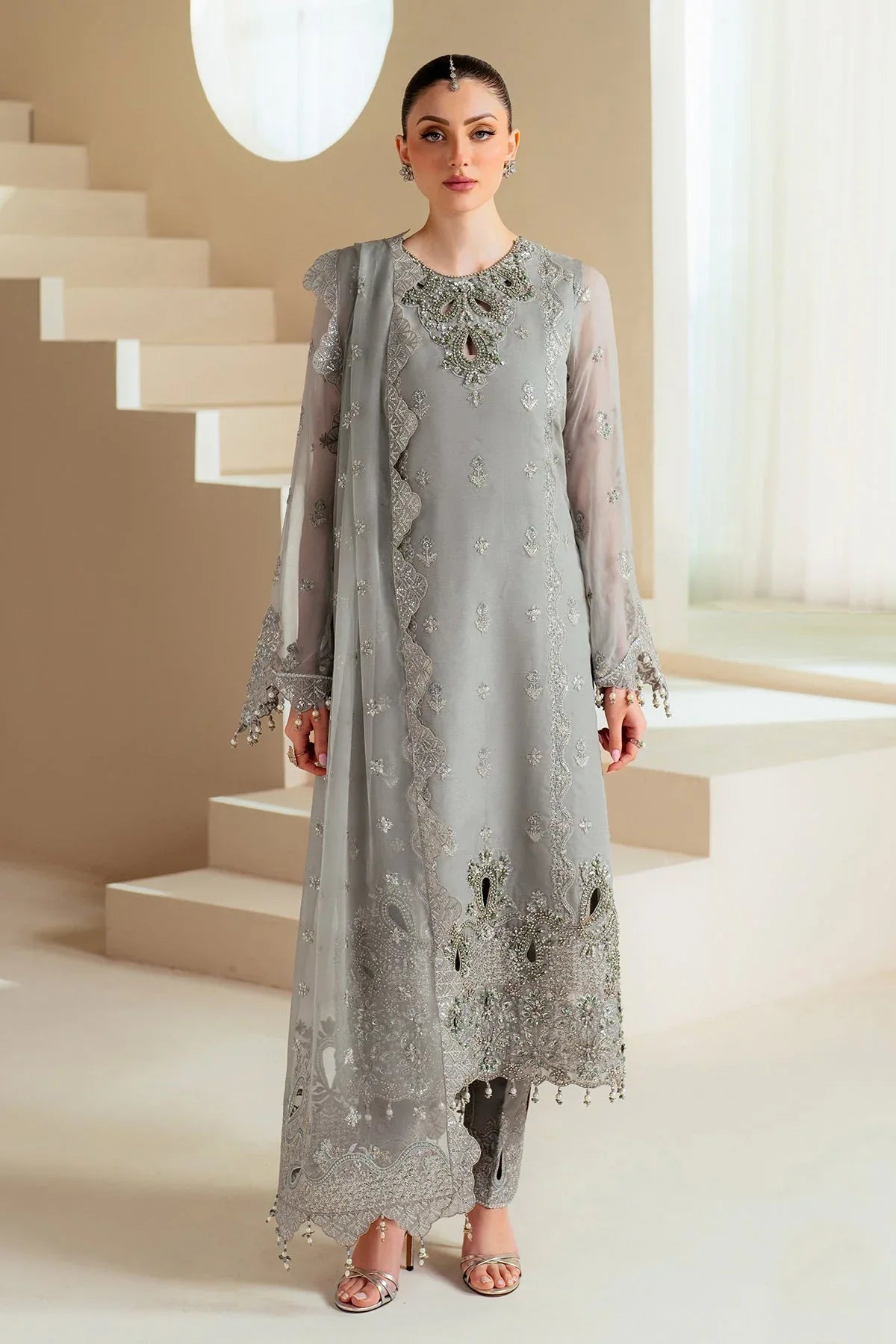 Alizeh | Aymal Chiffon | AF-BHM-4046-Ahvi - Rang-e-Khaas
