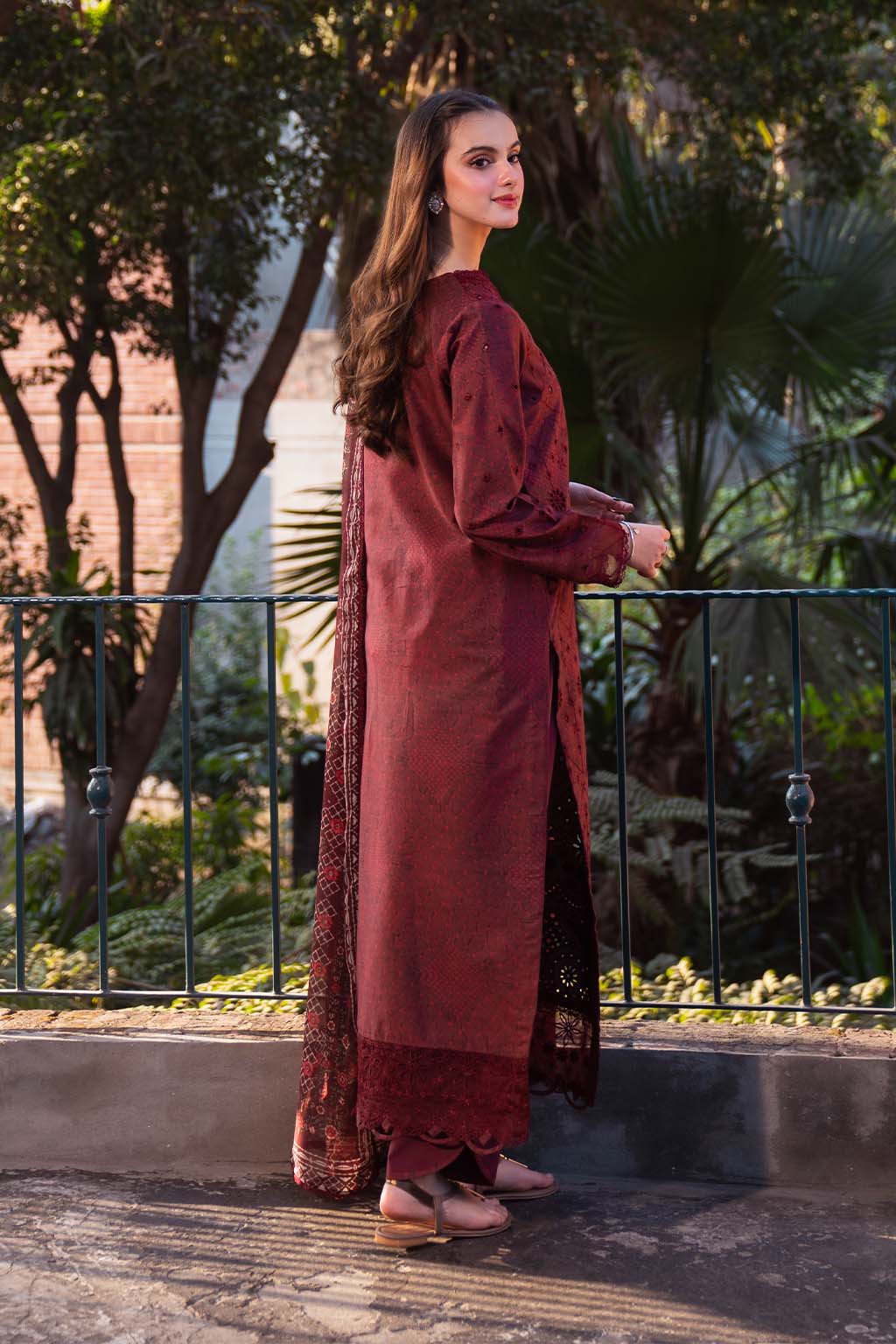 Neeshay | Summer Lines Printkari 25 | GARNET - Rang-e-Khaas