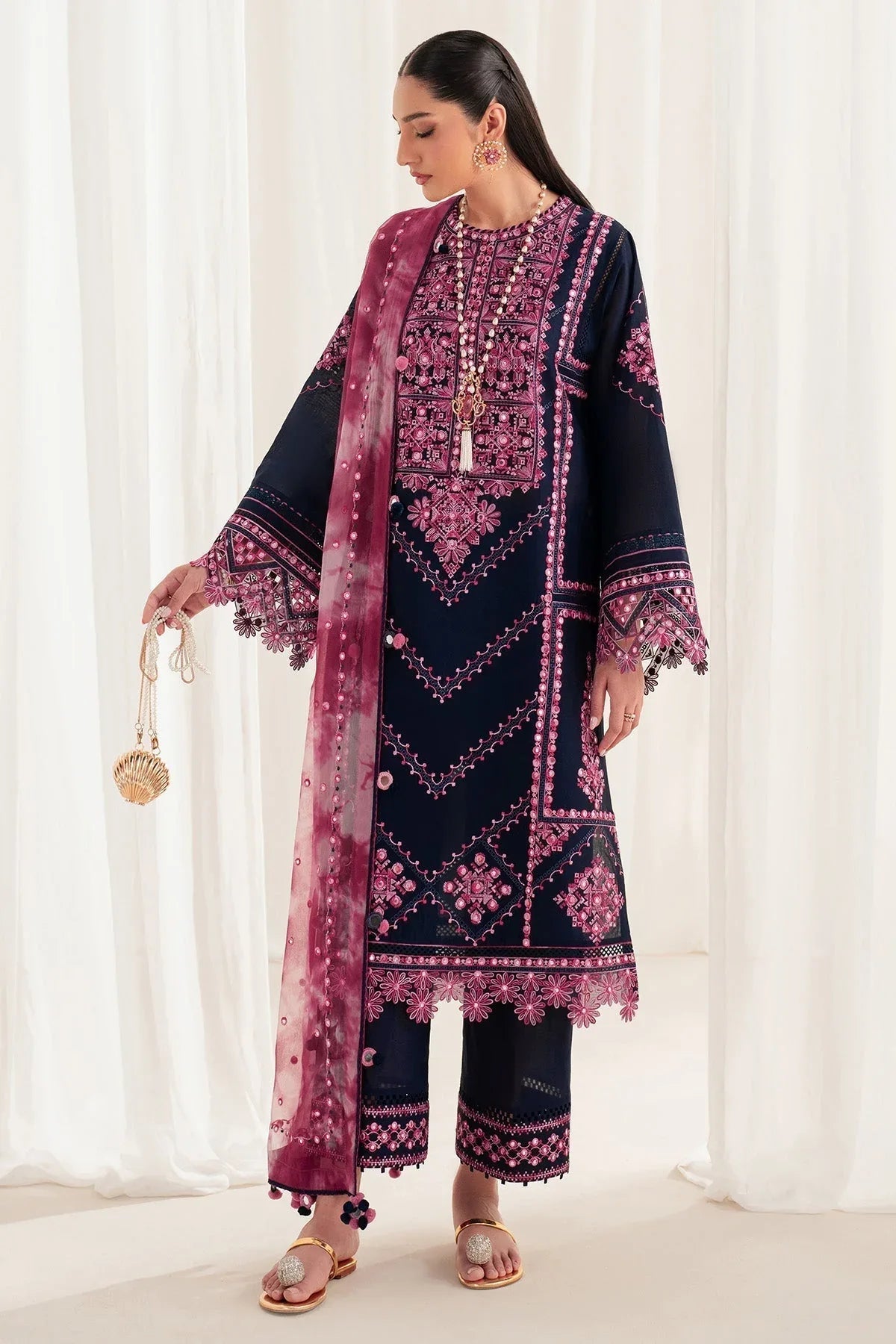 Jazmin | Iris Luxury Lawn 25 | IL'25-D01 - Rang-e-Khaas